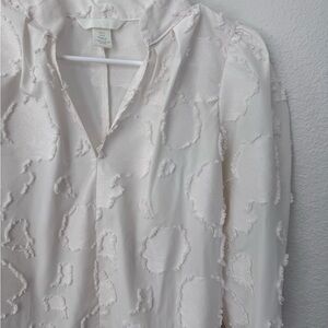 H&M white jacquard dress